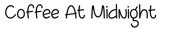 Coffee At Midnight font preview